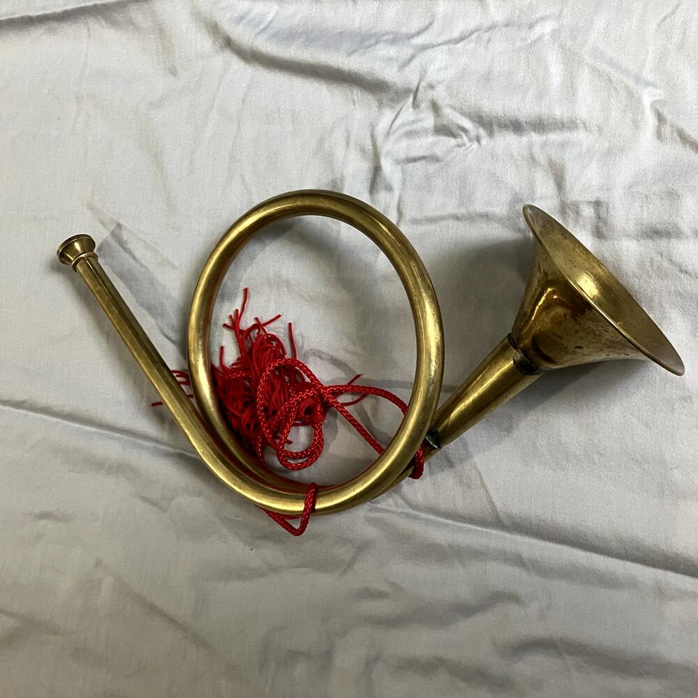 Solid Brass Trumpet Bugle Instrument Accent – Vintage Americana Decor